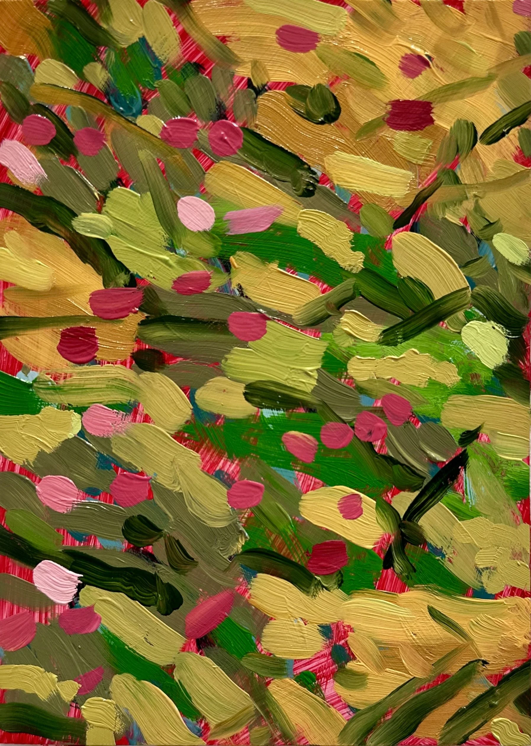 Fall Study with Post-Election Anxiety No. 10, 2024, acrylic and oil on Yupo paper, 7" x 5"