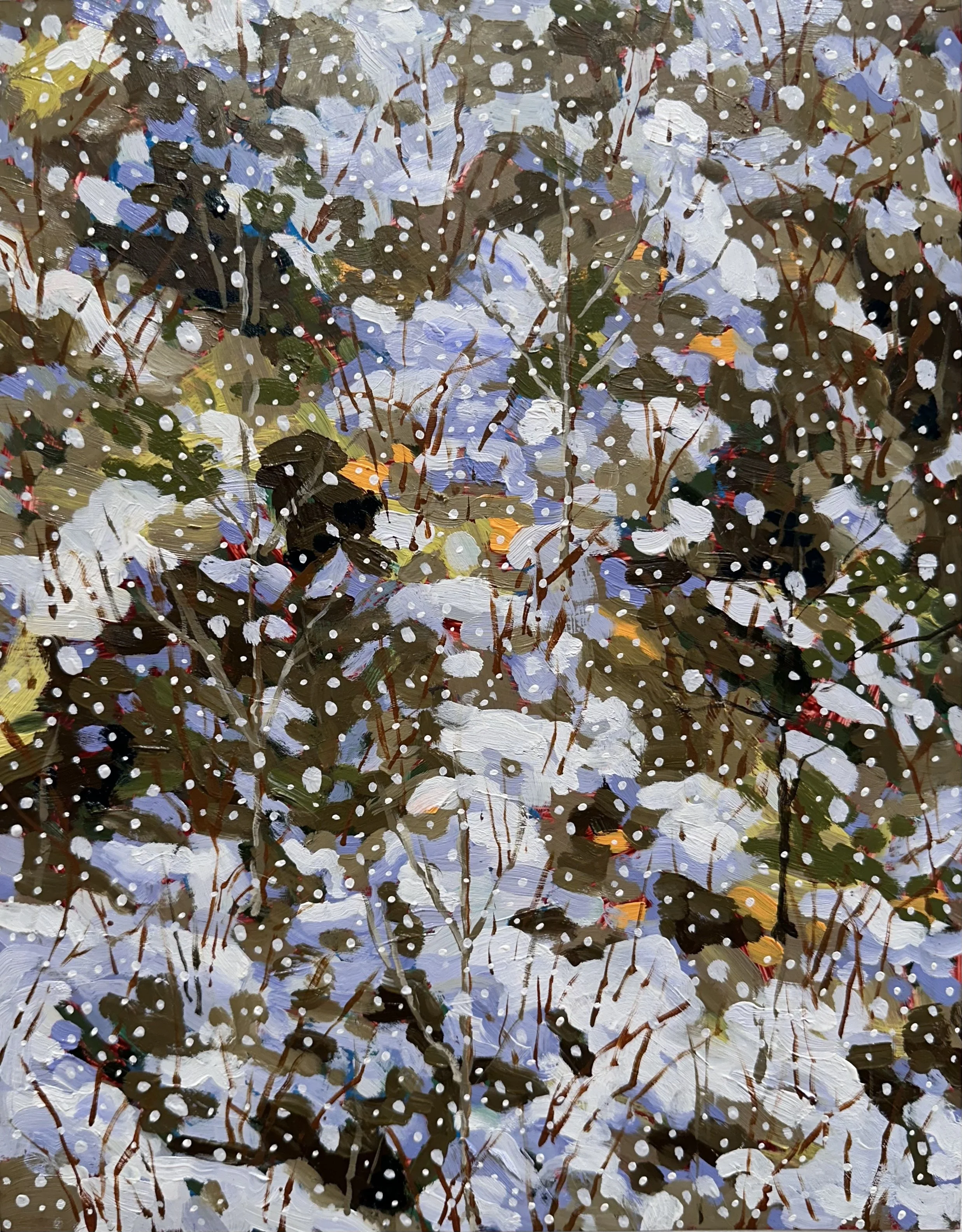 Season of Quiescence No. 1, 2026, acrylic and oil on Yupo paper, 14" x 11"