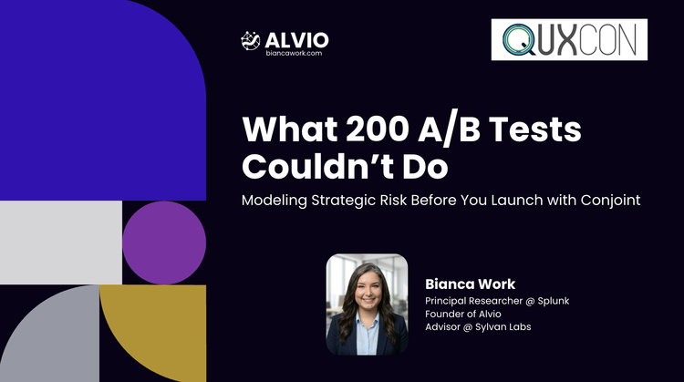 Quant UX Con 2025 talk cover