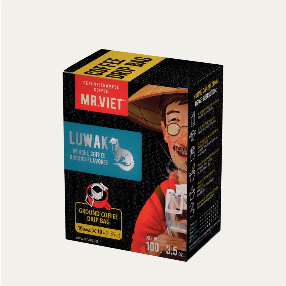 MR.VIET Drip Luwak, 100 g, drip coffee
