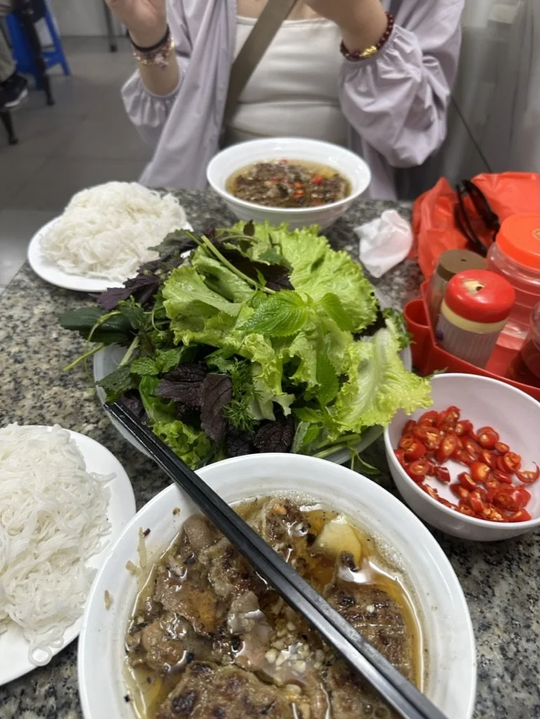 Bun cha at the infamous Bourdain-Obama restaurant