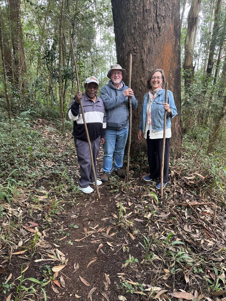 Sam's mother planted the eucalyptus tree we are standing in front of in 1922.