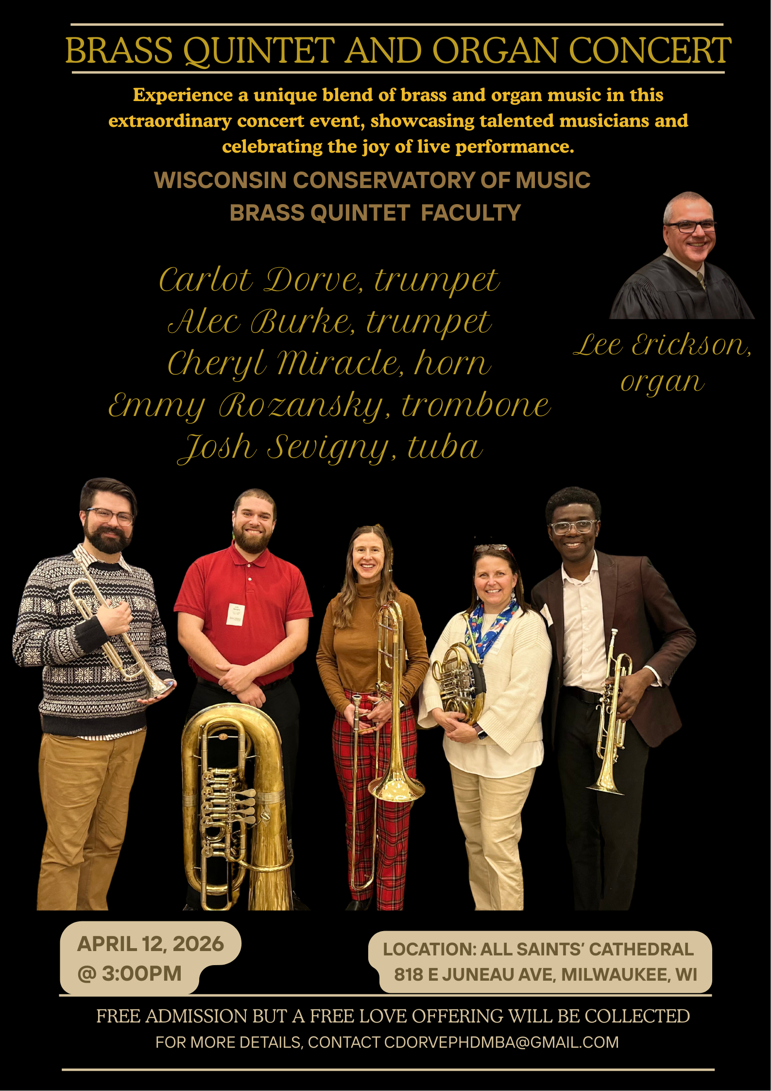 Milwaukee 🎺 Brass Quintet & Organ Concert