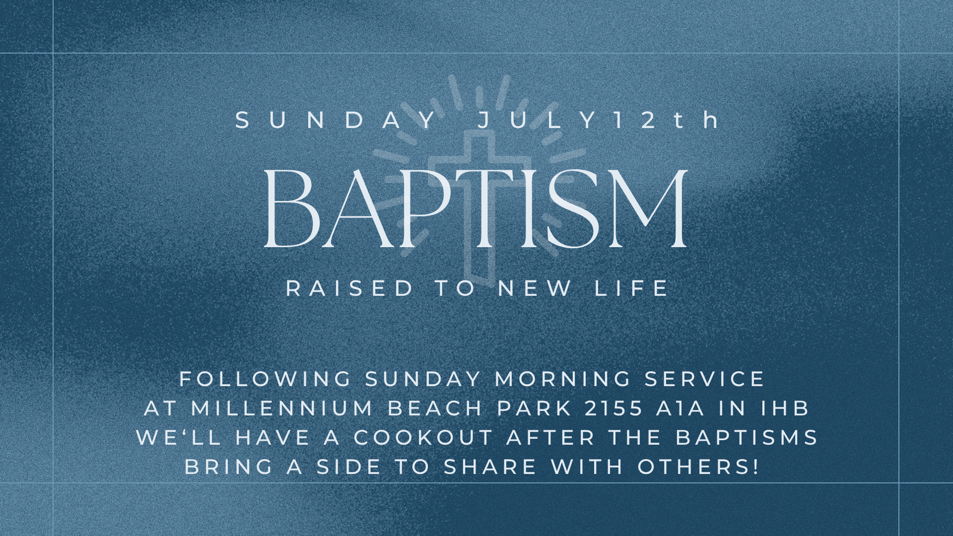 Baptism and Cookout Lunch