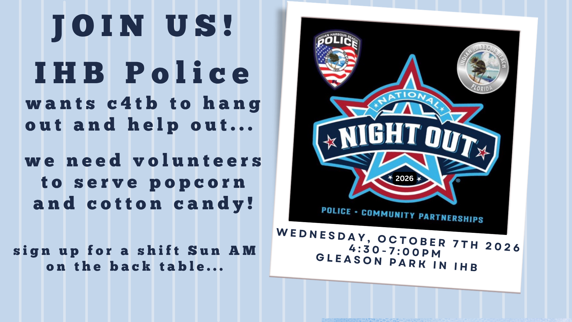National Night Out w/ IHB Police Dept