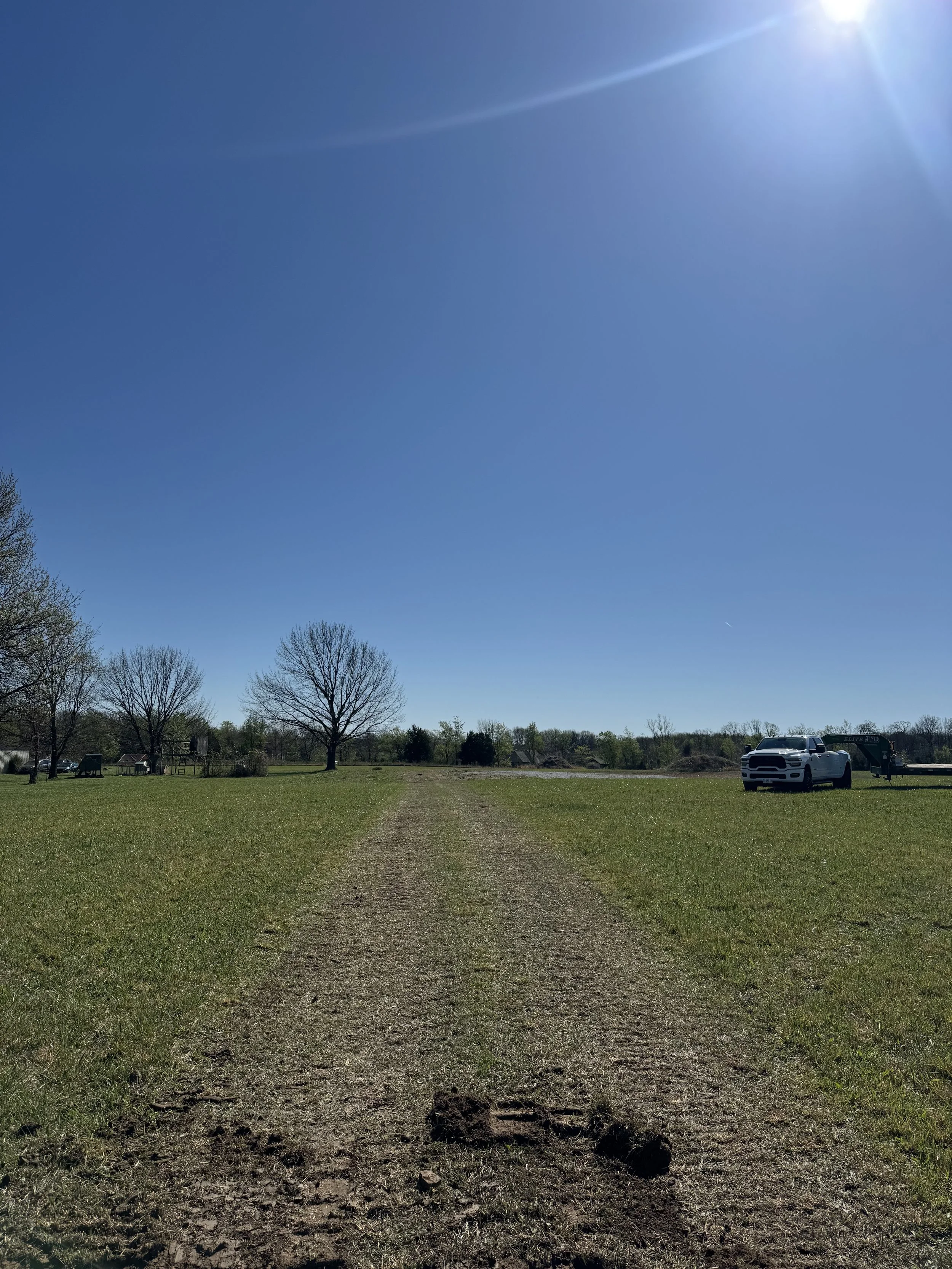 Before New driveway excavation and gravel installation in Willard, Missouri with professional grading and site preparation for long-lasting property access.