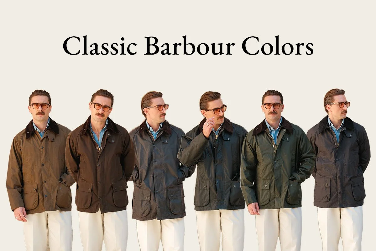 Barbour Colour Guide: The Differences Between Classic Olive, Sage, Archive Olive, Bark, Rustic &amp; Navy