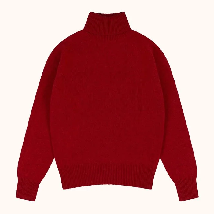 Natalino Lambswool Rollneck Sweater - Red