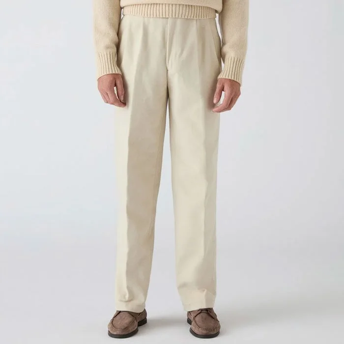 Berg &amp; Berg Antonello Cotton Trousers - Cream