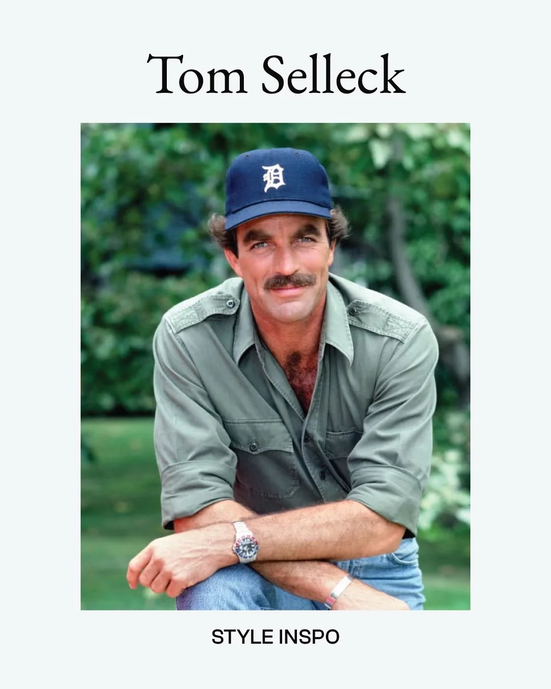 ⭐️ Monday Outfit Inspo - Tom Selleck&rsquo;s Style

Which look is your favorite?
.
.
.
.
.
#menswear&nbsp;#classicmenswear&nbsp;#menstyle&nbsp;timelessstyle&nbsp;#tomselleck #magnumpi casualmenswear&nbsp;timelessclothing&nbsp;casualstyle&nbsp;america