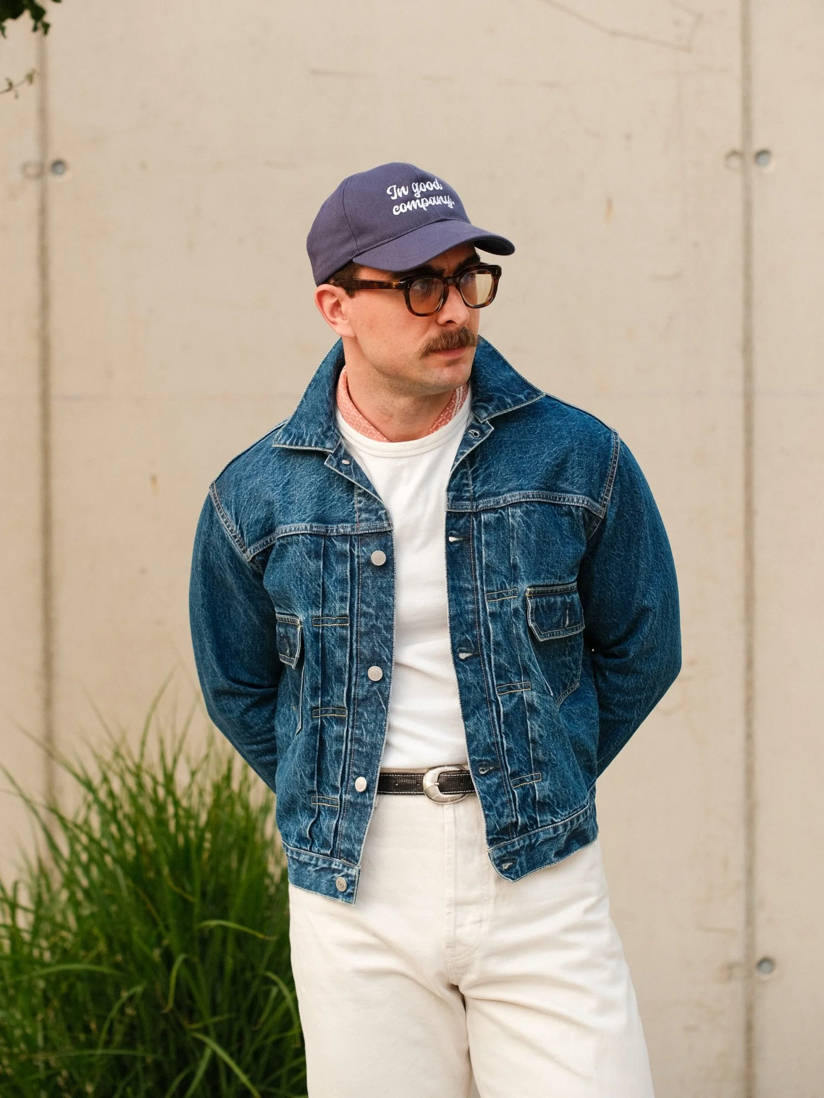 Spring looks 🌸 Weekend mode
.
Cap: @poszetkacom 
Glasses:&nbsp;@bantonframeworks 
Denim Jacket: @fortela_ 
Bandana: soon!👀
T-Shirt: @merzbschwanen 
Belt:&nbsp;@mancini_1979 
Jeans: @bergandberg
Sneakers:&nbsp;@asahishoes 
Watch:&nbsp;@breitling 
.
