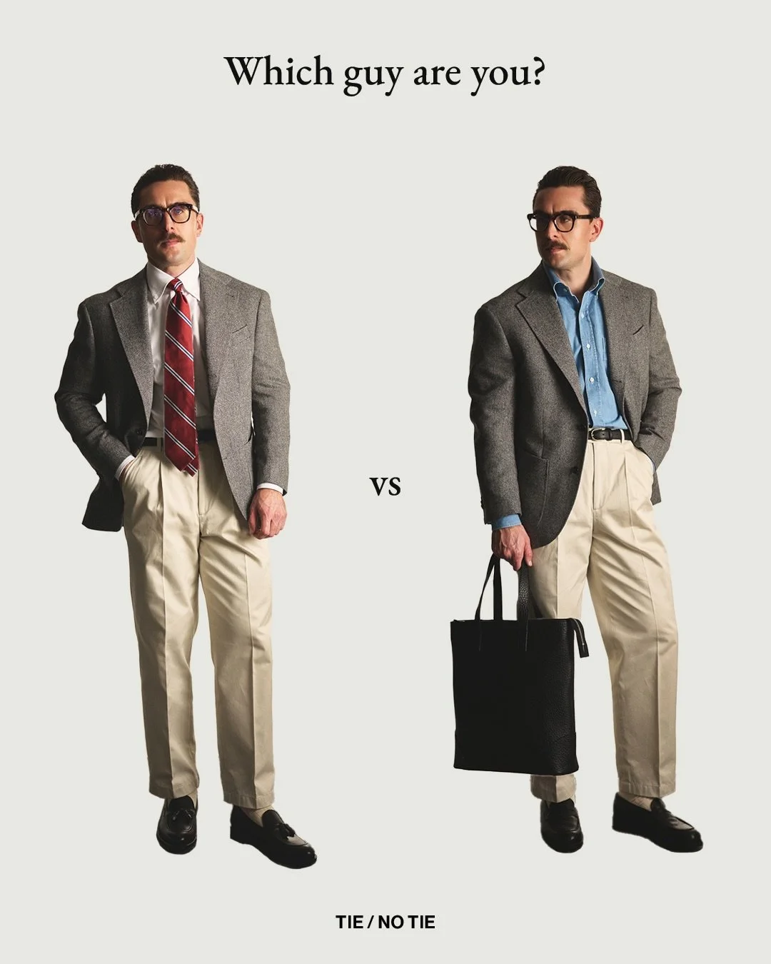 Tie or no Tie? Which guy are you?
.
.
.
.
.
#aldenshoes #aldenarmy #poszetkacom #classicmenswear #ivystyle