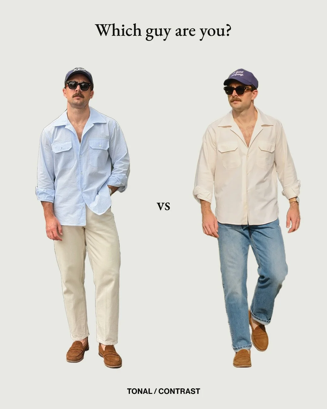 One silhouette, two very different vibes. Tonal or contrast - which guy are you?
.
.
.
.
.
#summershirt #poszetkacom #bergandberg #classicmenswear #classicstyle