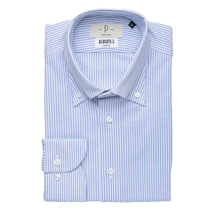 Poszetka Sky Blue Stripe OCBD Shirt