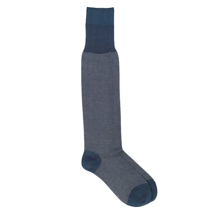 Pedemeia  Knee High 100% Cotton Fil D`Écosse Herringbone Socks Men