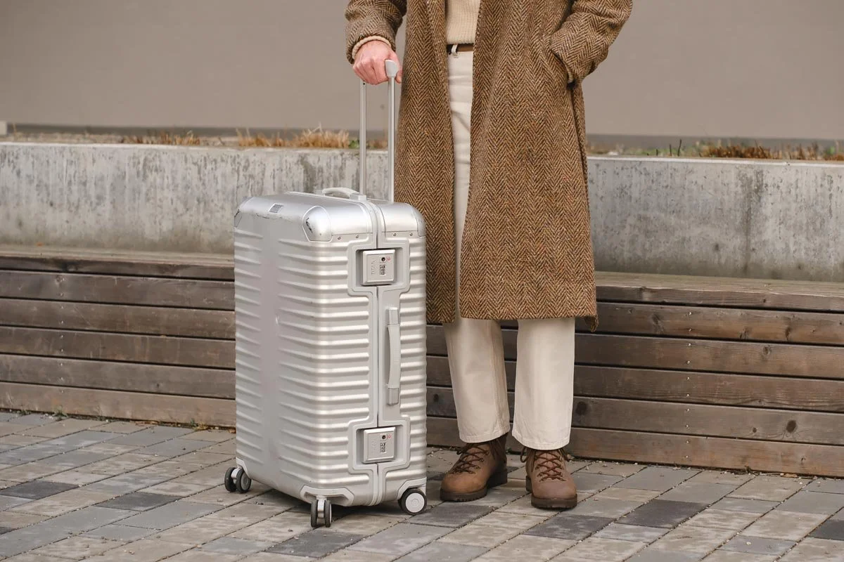 Titan Eternity Triolley L paired with classic menswear outfit