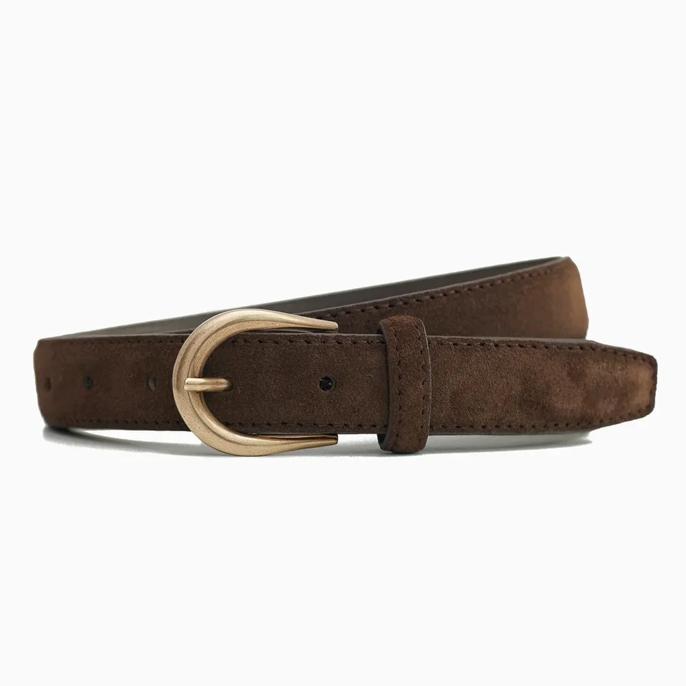 Sartolane 1" Brown Suede Belt (Copy)