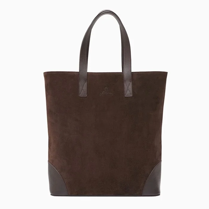 Sartolane Suede Tote Bag Brown