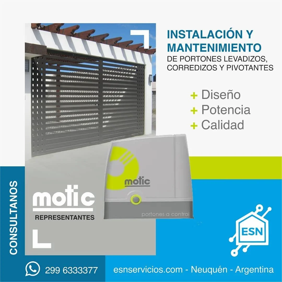 Instalaci&oacute;n y mantenimiento de portones levadizos, corredizos y pivotantes de la mano de MOTIC!!