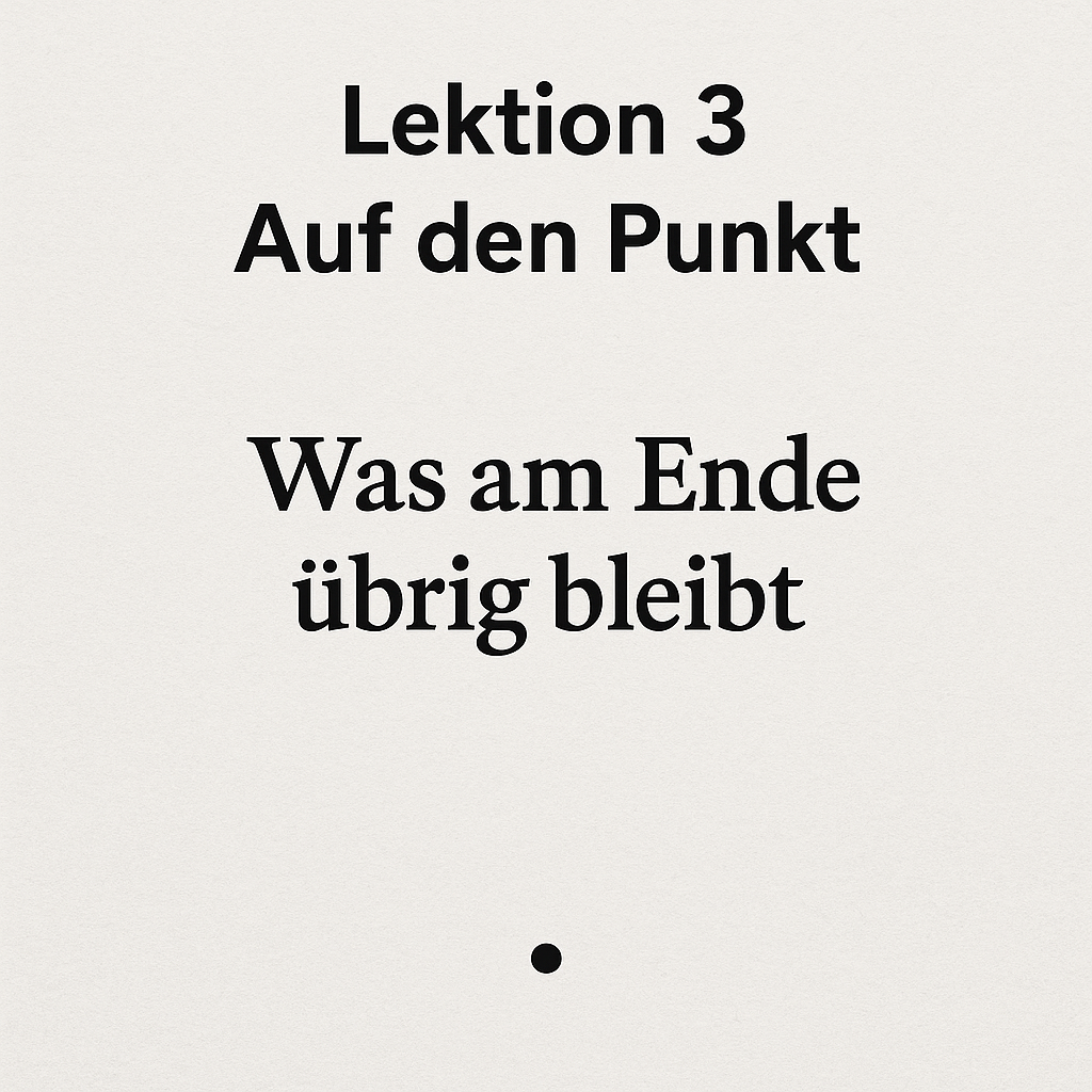 03 - Auf den Punkt