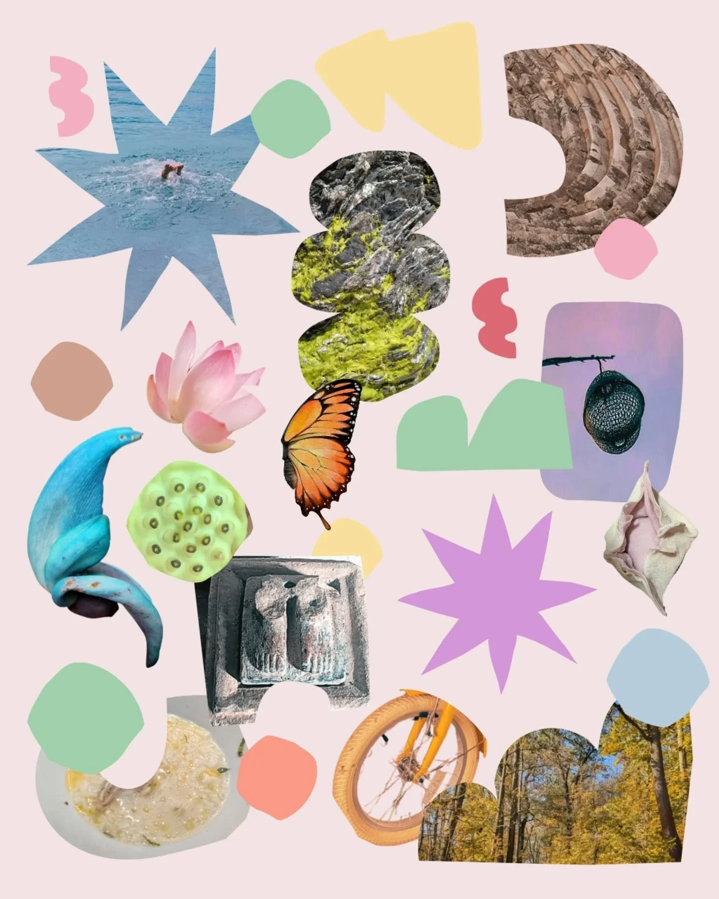 Collage of my treasures and adventures from 2025. 

Sharing a few:

A bowl of chicken soup from a special family reunion which had my mom and  all her siblings in one place after 50 years apart.

The wheel of my daughter's bicycle, which I taught her