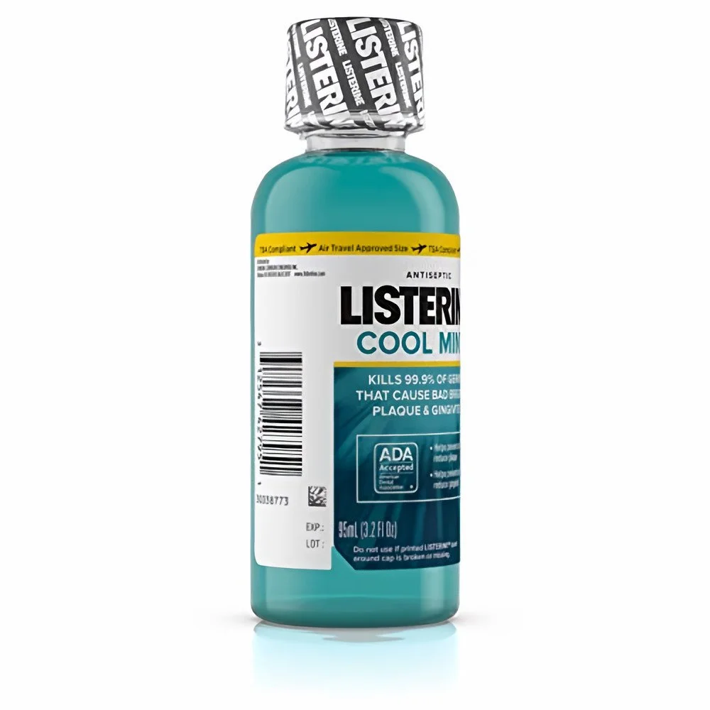 Listerine Antiseptic Mouthwash, Cool Mint Travel Size, 3.2 oz