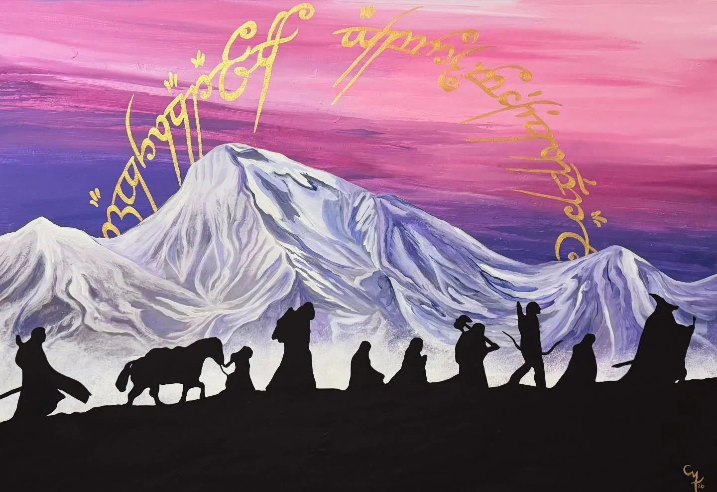 And of course, a still shot, so you can see the painting in its entirety. ✨

Hand-painted acrylic 🎨

#lotr #fellowship #paint