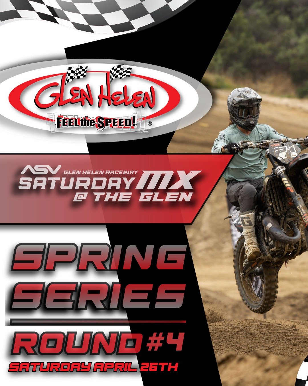 🏁 Saturday MX Spring Series wraps up this weekend at Glen Helen! One last chance to grab points before we kick off the Summer Series on May 17th — the same weekend as MotoFest 🔥
Double the racing. Double the hype. Who’s lining up? 👊
