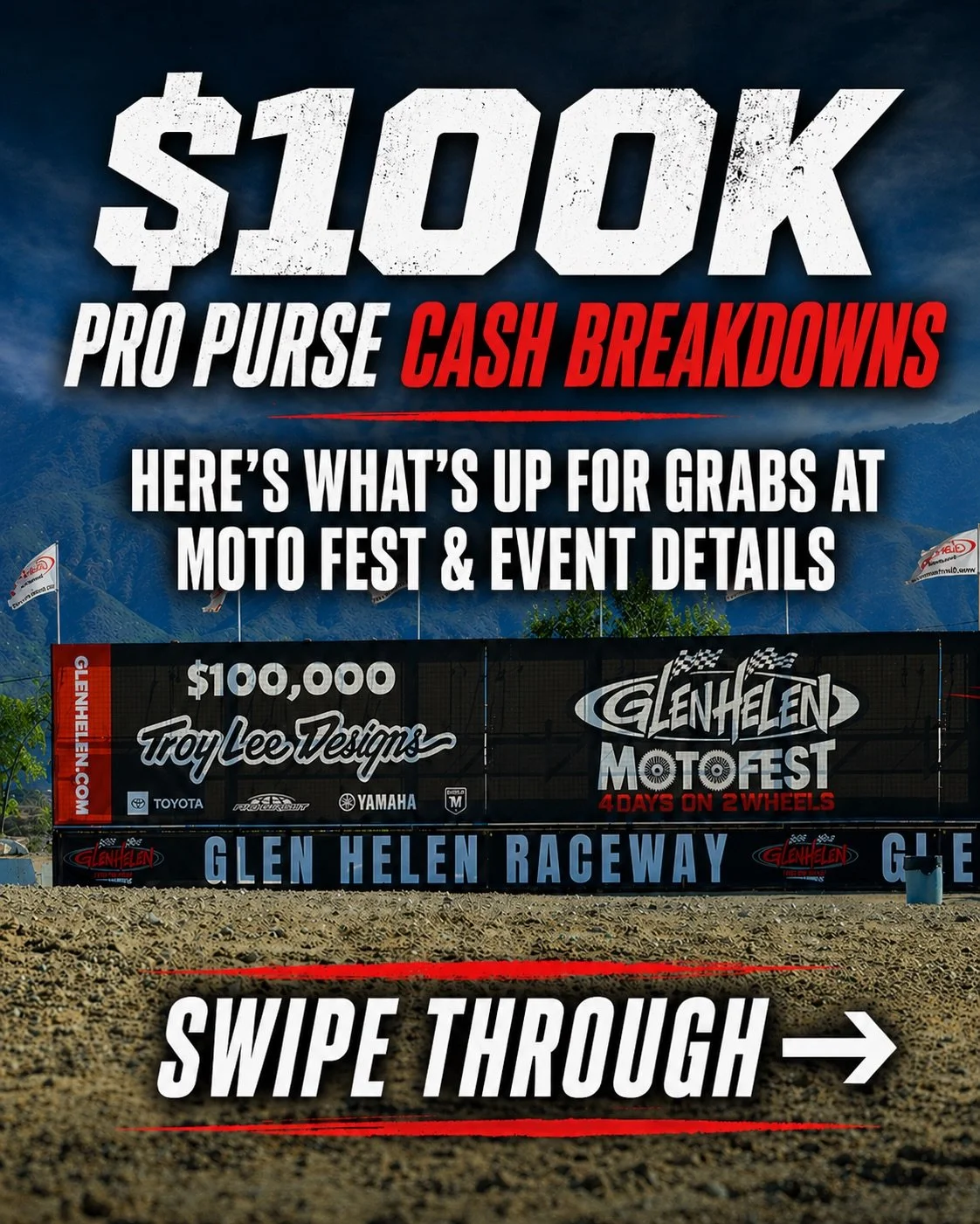 Pro CASH breakdowns are making Motofest 2026 the event you don&rsquo;t want to miss! 💵 

This 4 day event kicks off with practice on Thursday May 14, and the NGPC Pro &ldquo;Grand Prix&rdquo; race will cap off the weekend on Sunday, May 17th! 

🏁  