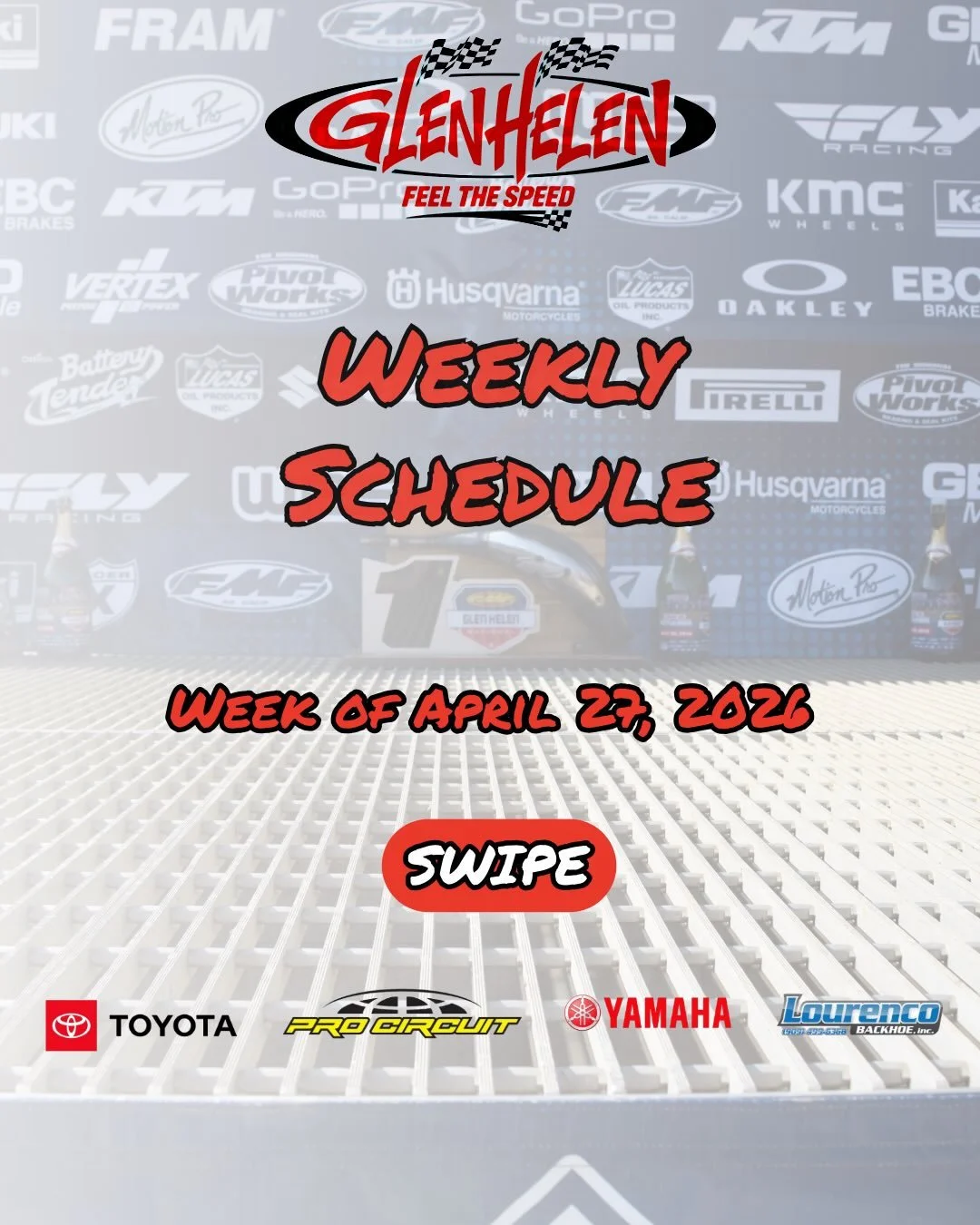 Get ready for May! This weekend we have a jam-packed weekend with the finale of Saturday MX at the Glen&rsquo;s Spring Series brought to you by @asvinventions, AME MINICROSS on Thursday &amp; Sunday, and SoCal Vet MX&rsquo;s International for its mem