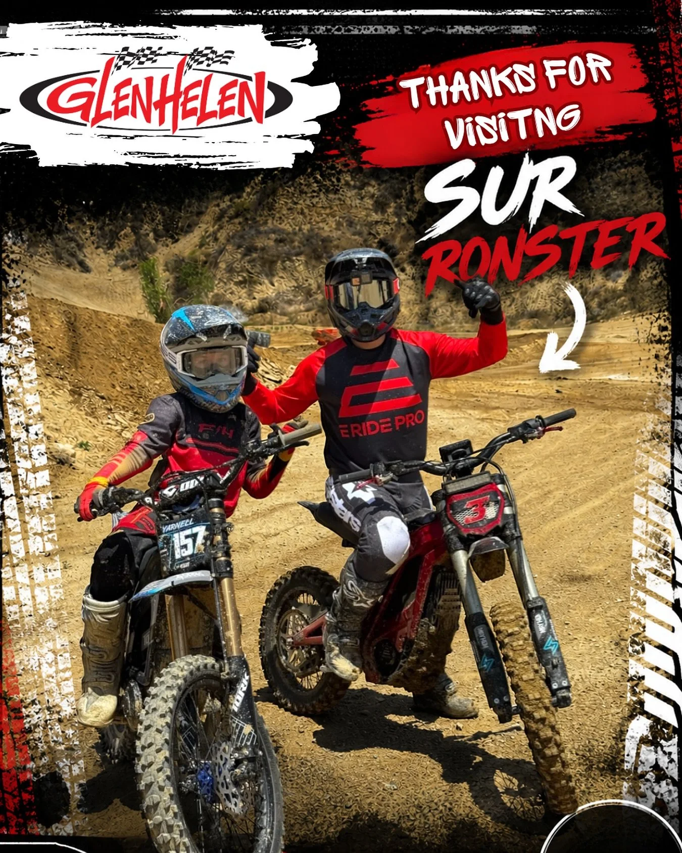 Thanks for stopping by Glen Helen, Sur Ronster! 🤘⚡

We&rsquo;re excited to keep building the E-Bike scene here at Glen Helen. Starting this month, we&rsquo;ll be opening up dedicated **E-Bike practice days on the Vet Track**.

**Upcoming E-Bike Prac