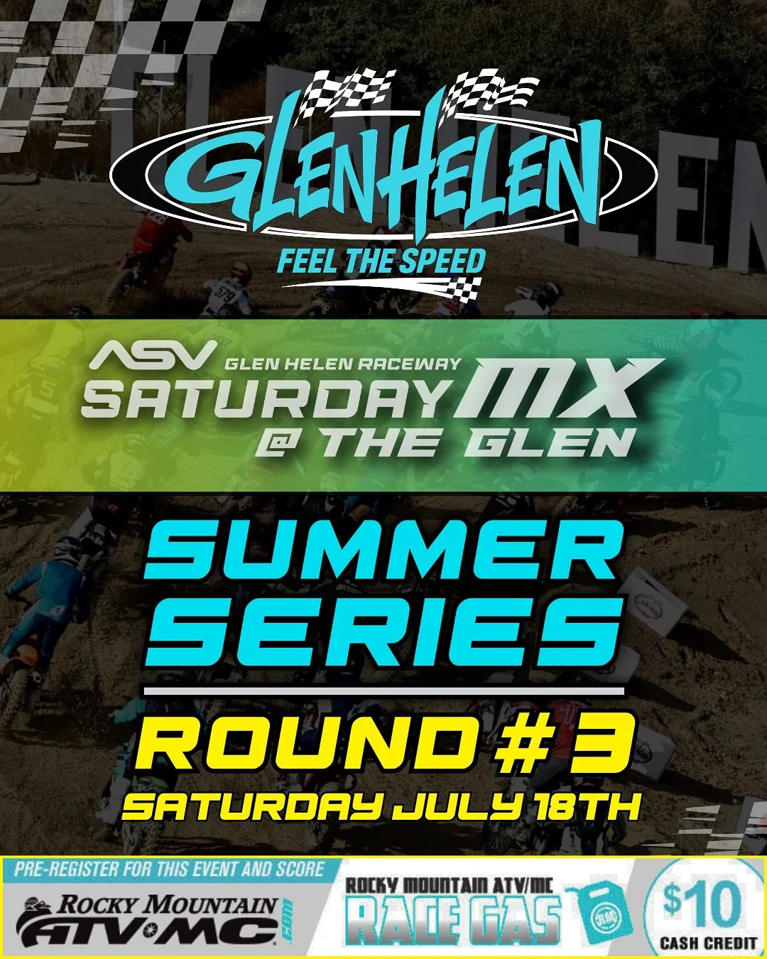 🏁 ASV Inventions&rsquo; Sat MX @ The Glen &ndash; Summer Series Round 3 🏁

Summer racing continues this Saturday, July 18th at Glen Helen Raceway! 🔥 Whether you&rsquo;re chasing series points, getting valuable gate drops, or just looking for a ful