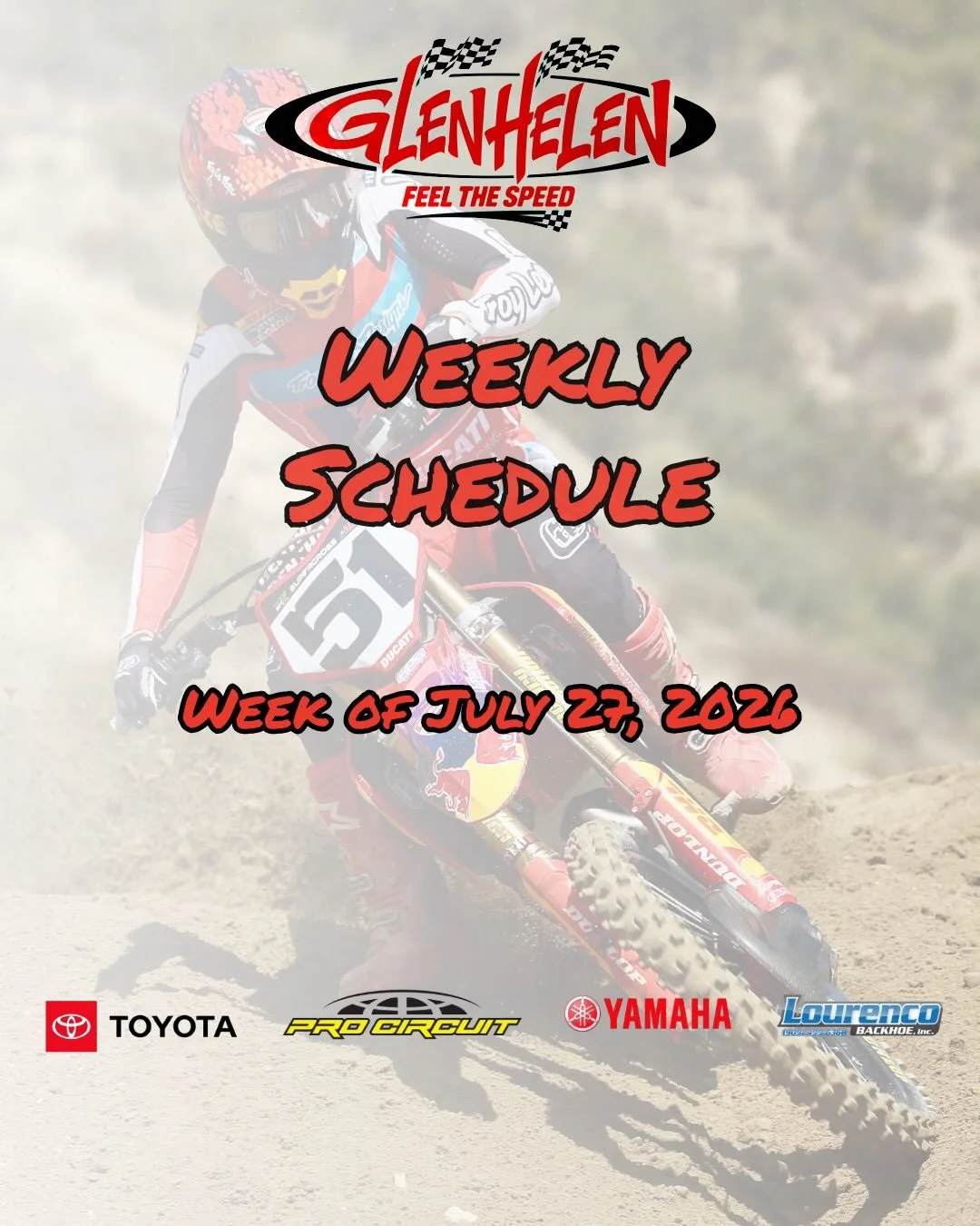 We&rsquo;re heading in to a hot weekend. Make sure to hydrate and pack plenty of sunscreen and shade when heading out to the track this week. 

&spades;️ Tuesday - Practice on All Tracks 
&diams;️ Thursday - Practice on all MX Tracks &amp; AME Minicr
