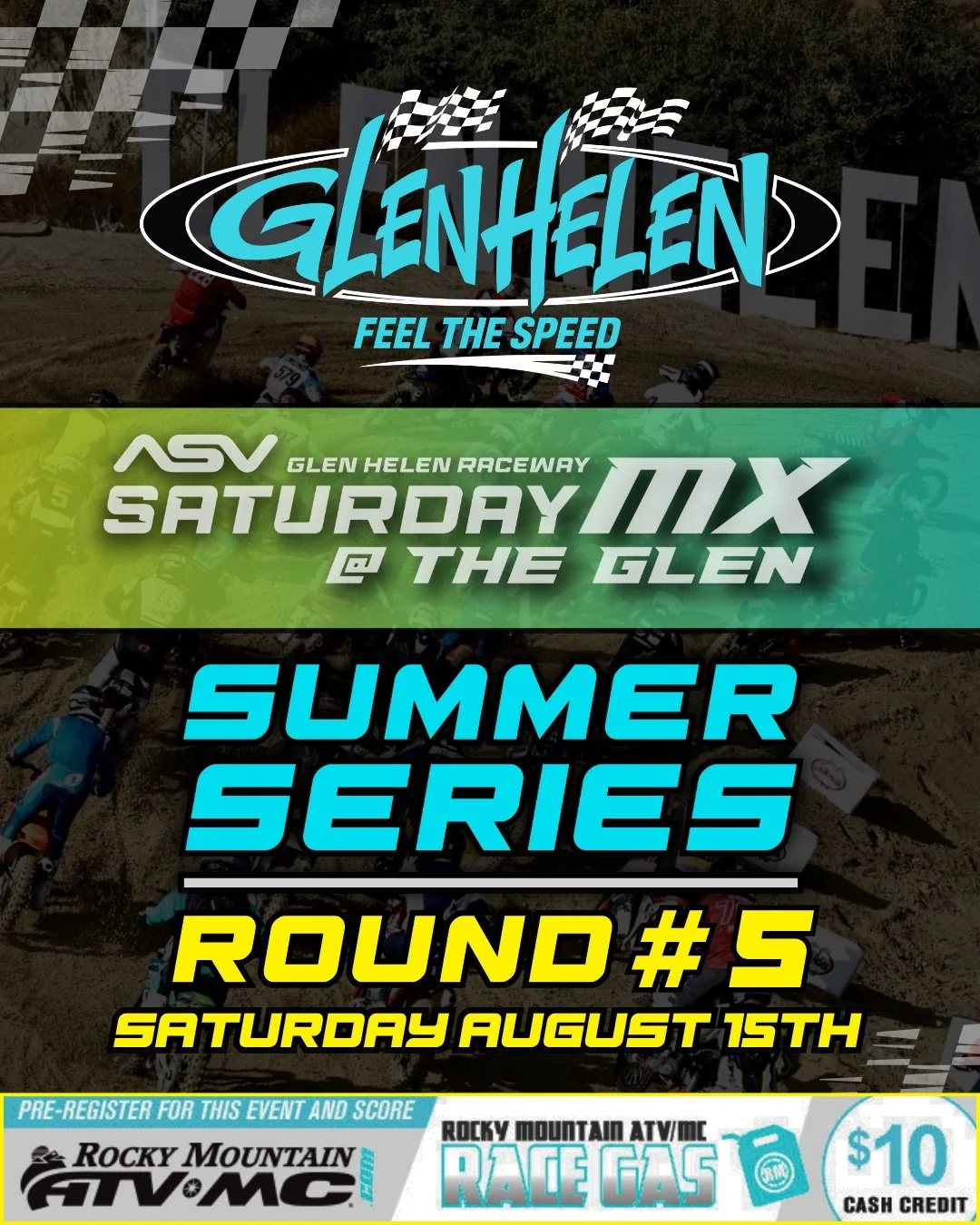 🏁 FINAL ROUND &mdash; ASV Inventions&rsquo; Sat MX @ The Glen! 🏁

The Summer Series comes down to one final race this Saturday, August 15th at Glen Helen Raceway! 🔥 

Round 5 takes over the National Track as we close out the series and settle the 