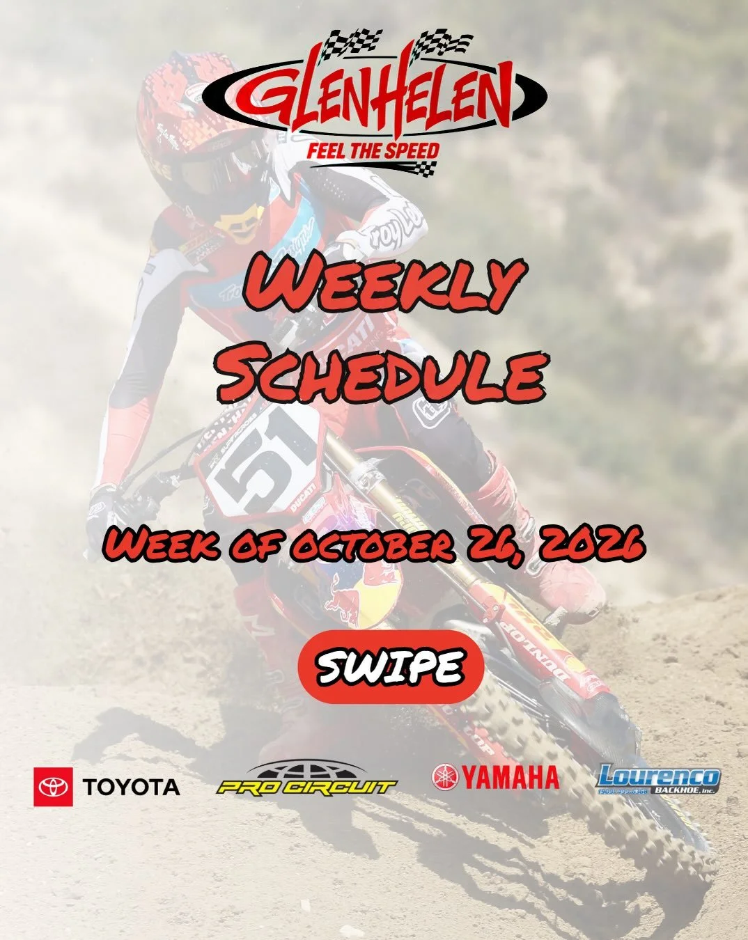 It&rsquo;s World Vet Championship week! We&rsquo;re looking forward to a fun weekend with all of our vet racers  joining us for the 42nd Annual @dubyausa World Vet Championships! 

&diams;️ Tuesday: Practice on all MX tracks &amp; the Truck Track.
&s