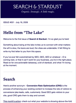 Search & Stardust: Stargazer SEO newsletter
