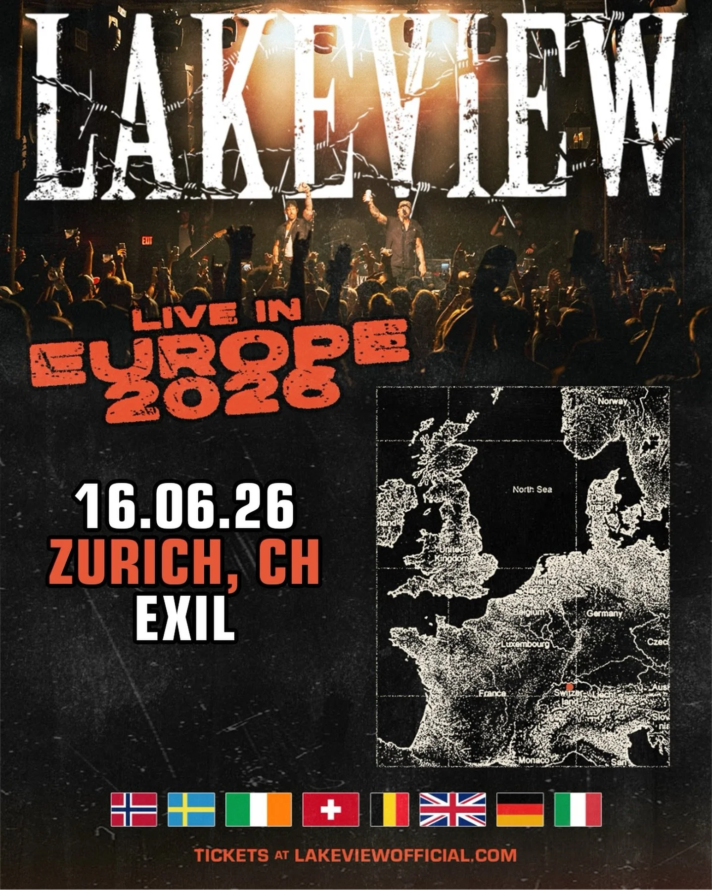 LAKEVIEW @lakeview are coming to Zurich!
On 16 June 2026, the genre-bending duo will bring their explosive mix of Country-Rock to Exil 🤘🤠

They&rsquo;re ready to tear up the @exilclub stage. If you like your country loud, raw, and unapologetic - th
