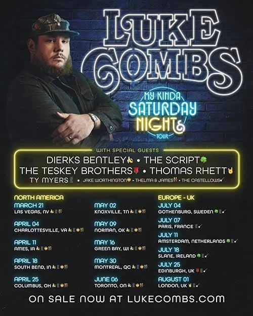 Luke Combs - My Kinda Saturday Night Tour