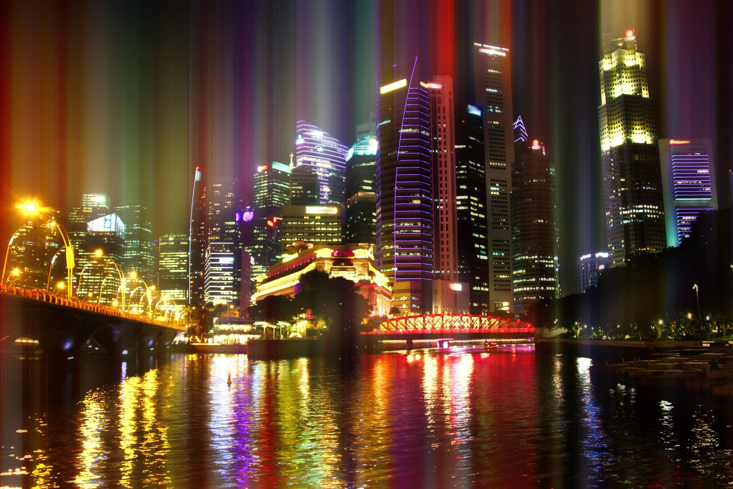 Adding Drama to Cityscapes with Vertical Shafts of Light