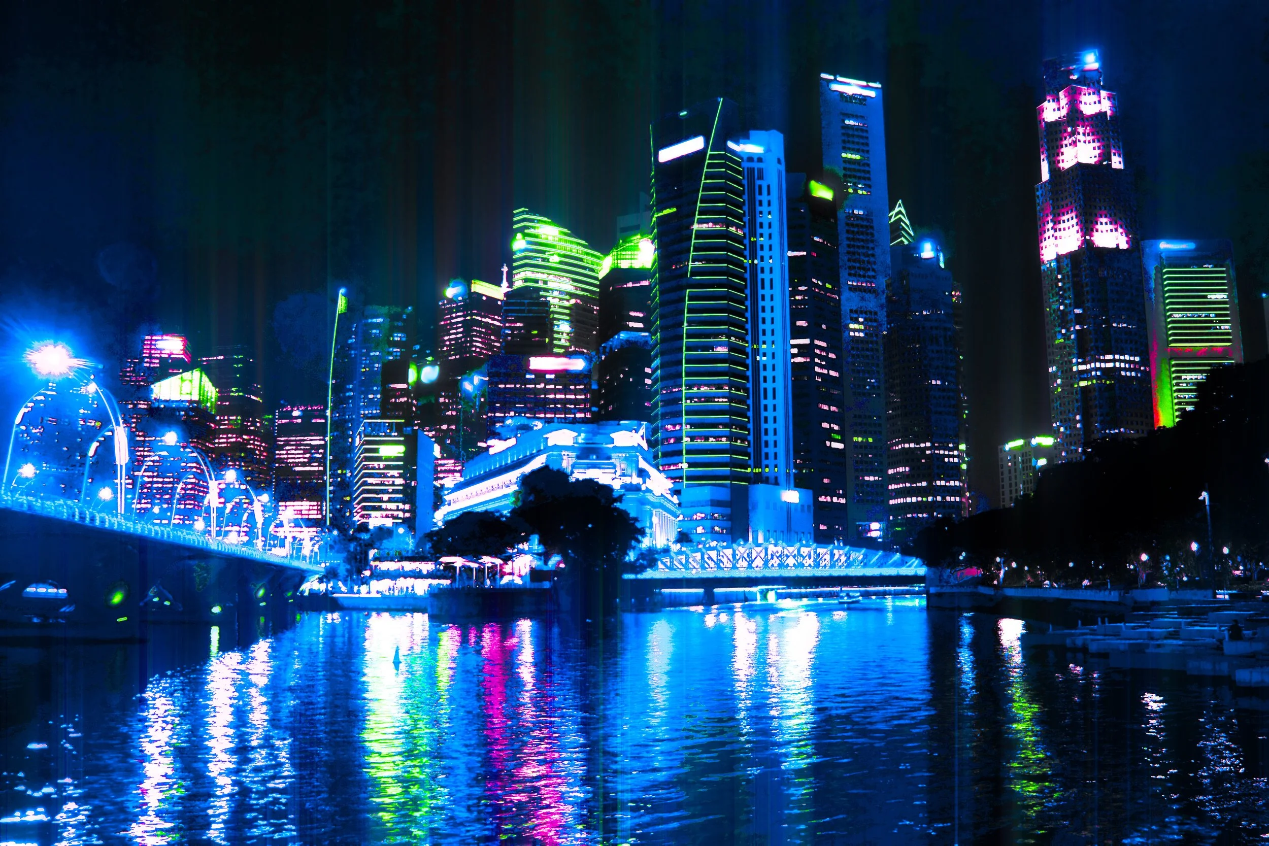 Singapore looking like it is in the world of TRON.