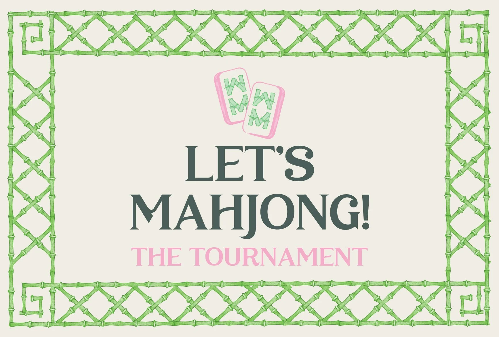 "Let's Mahjong!" The Tournament