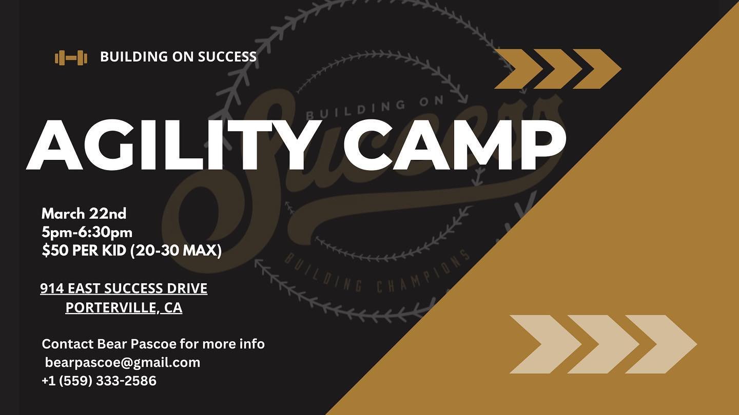 5 days left till we kick off the first camp of the year in Porterville at @building_on_success and there is still time to get signed up! My info is on the flyer in this post or you can message me on Instagram or Facebook I am excited to see everyone 