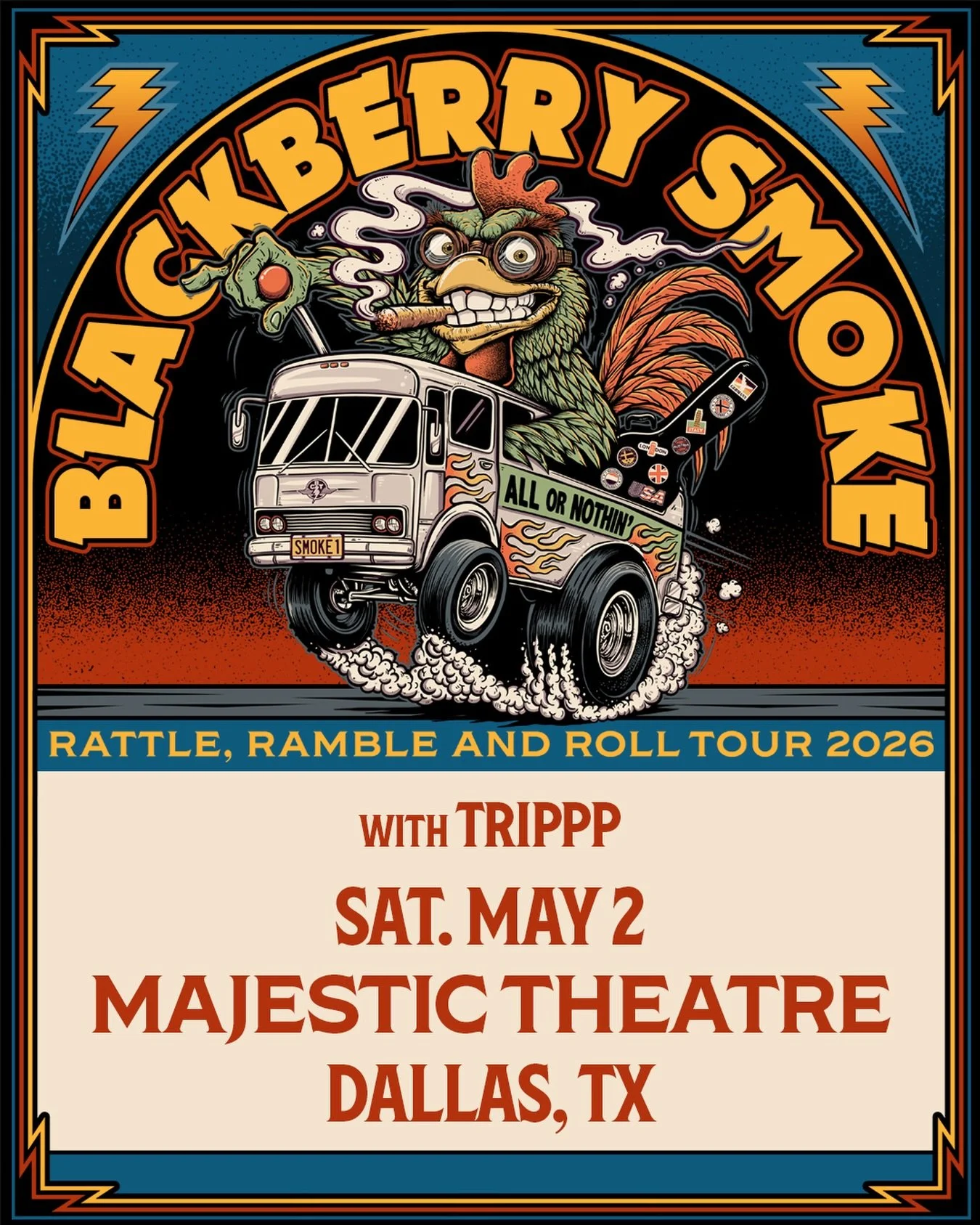 🚨TICKET GIVEAWAY!🚨 THIS WEEKEND ONLY 🎸🎶

@blackberrysmoke is coming to the Majestic Theatre May 2nd, and we are giving away a pair of tickets&nbsp;🎫🎫 for ONE lucky winner! 🏆

To enter:
&nbsp;
👏 Tag a friend!

 📲 Make sure you are following @