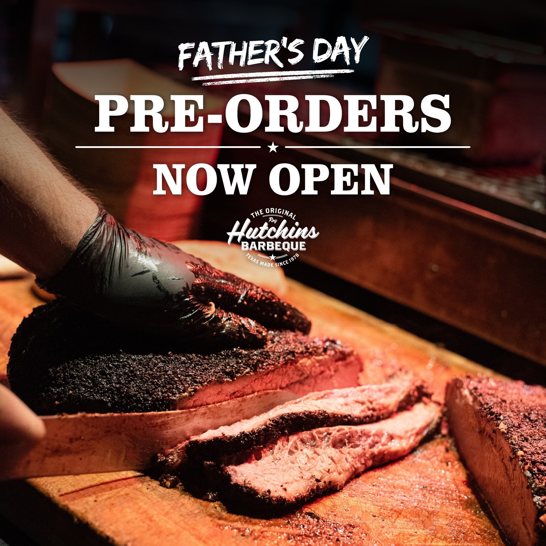 Treat Dad to Top-Rated Texas BBQ this Father&rsquo;s Day! 🙌🍽️

Get the full Texas BBQ experience this Father&rsquo;s Day 🔥 

Father&rsquo;s Day Pre-Orders are NOW OPEN! 👏

Start your order today at RoyHutchinsBBQ.com 📲 or Download our app! Avail