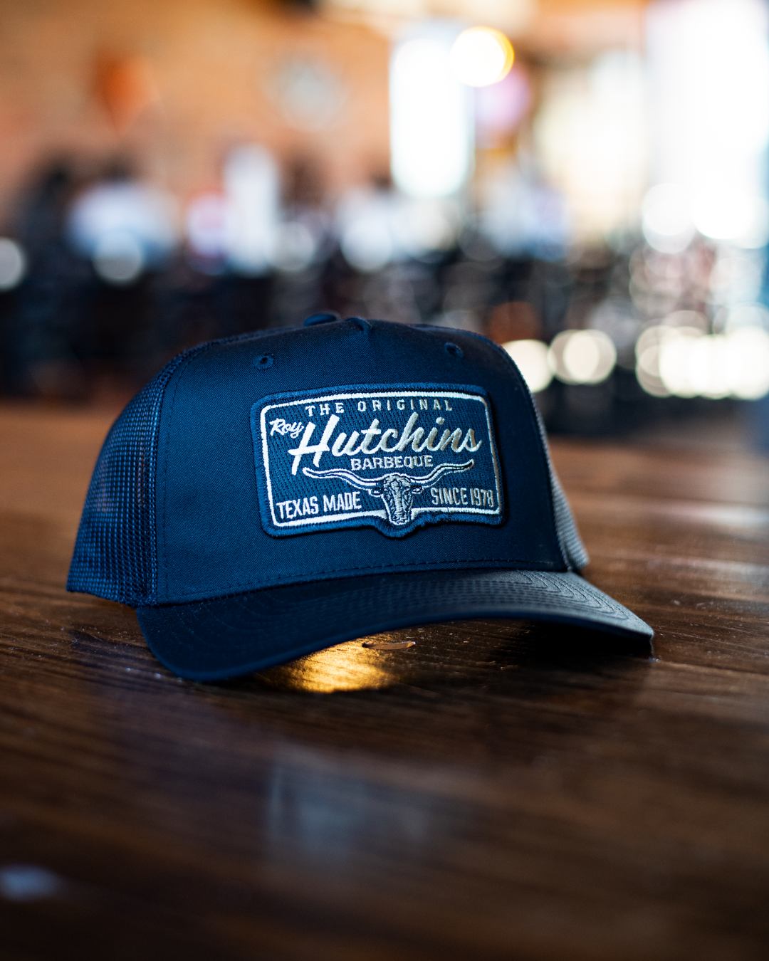 Black w/ Black Mesh Black Logo Patch