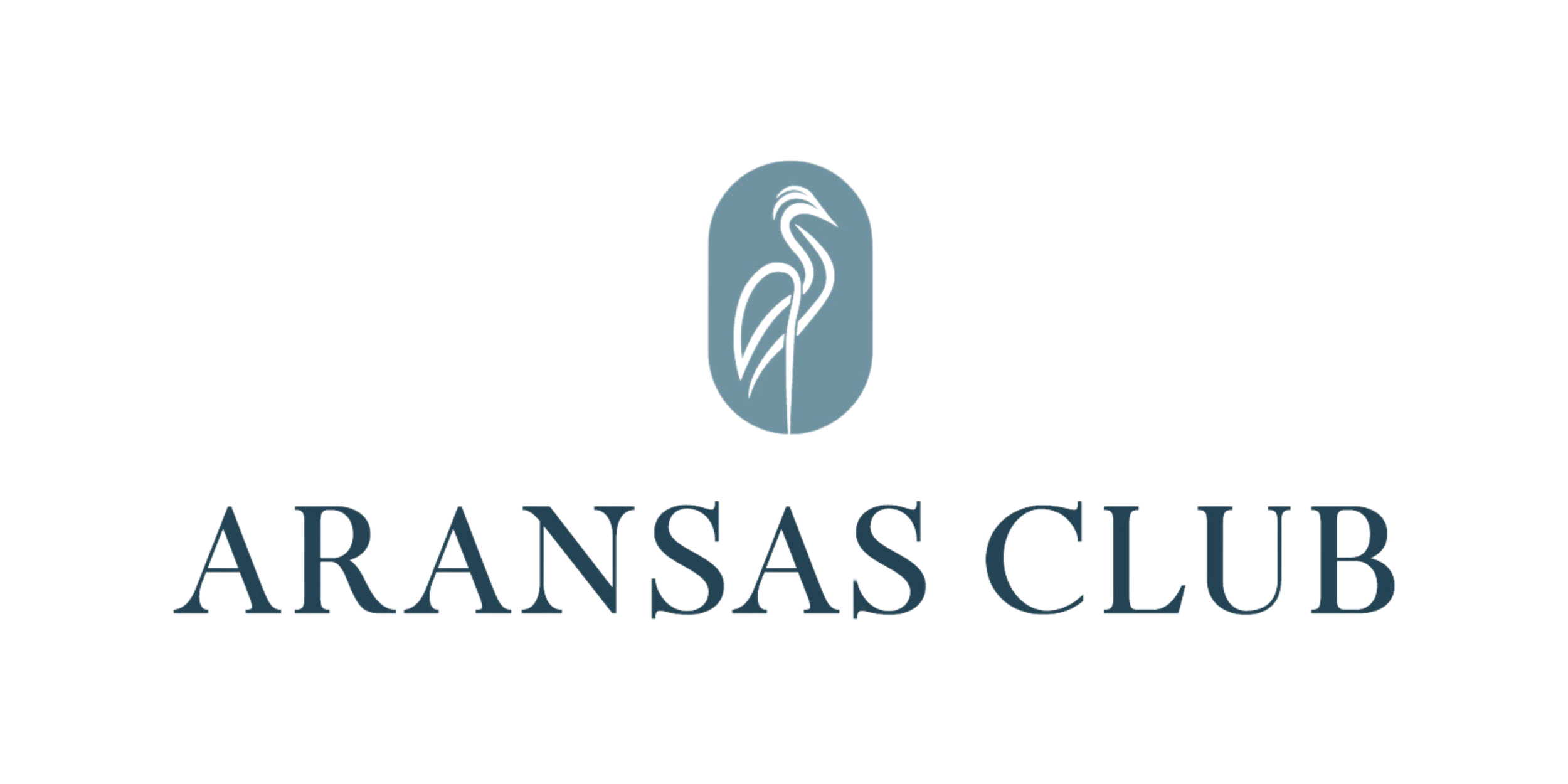 Logo of Arkansas Club featuring a stylized heron within an oval and the text 'Arkansas Club' below it.