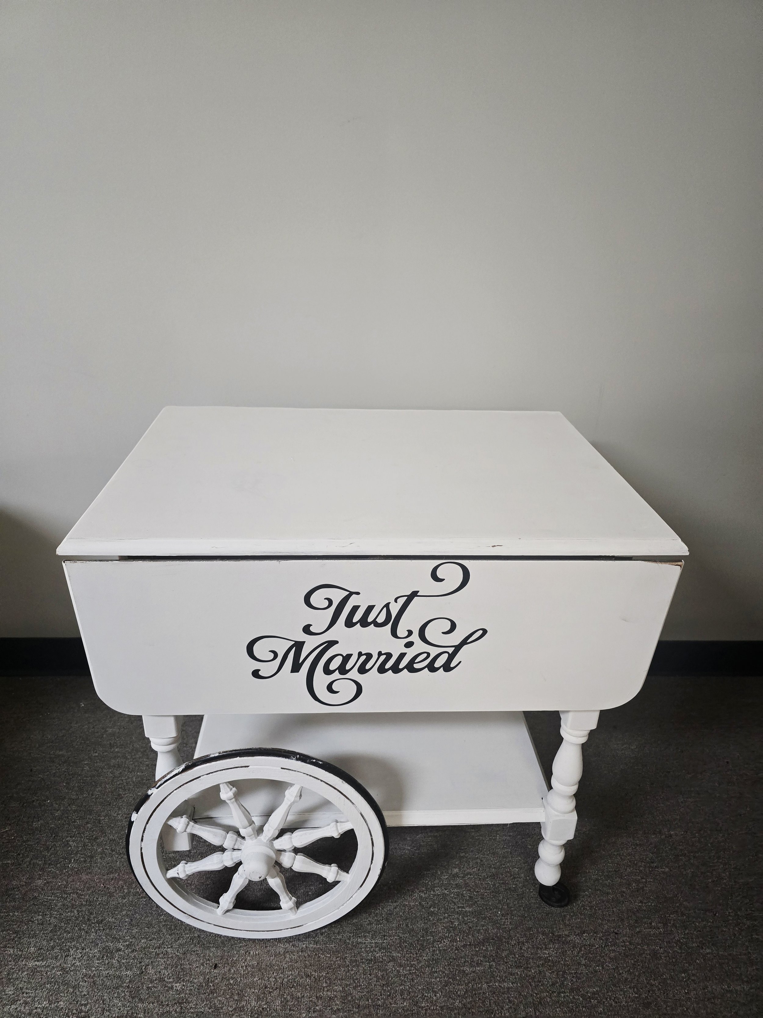"Just Married" Tea Cart