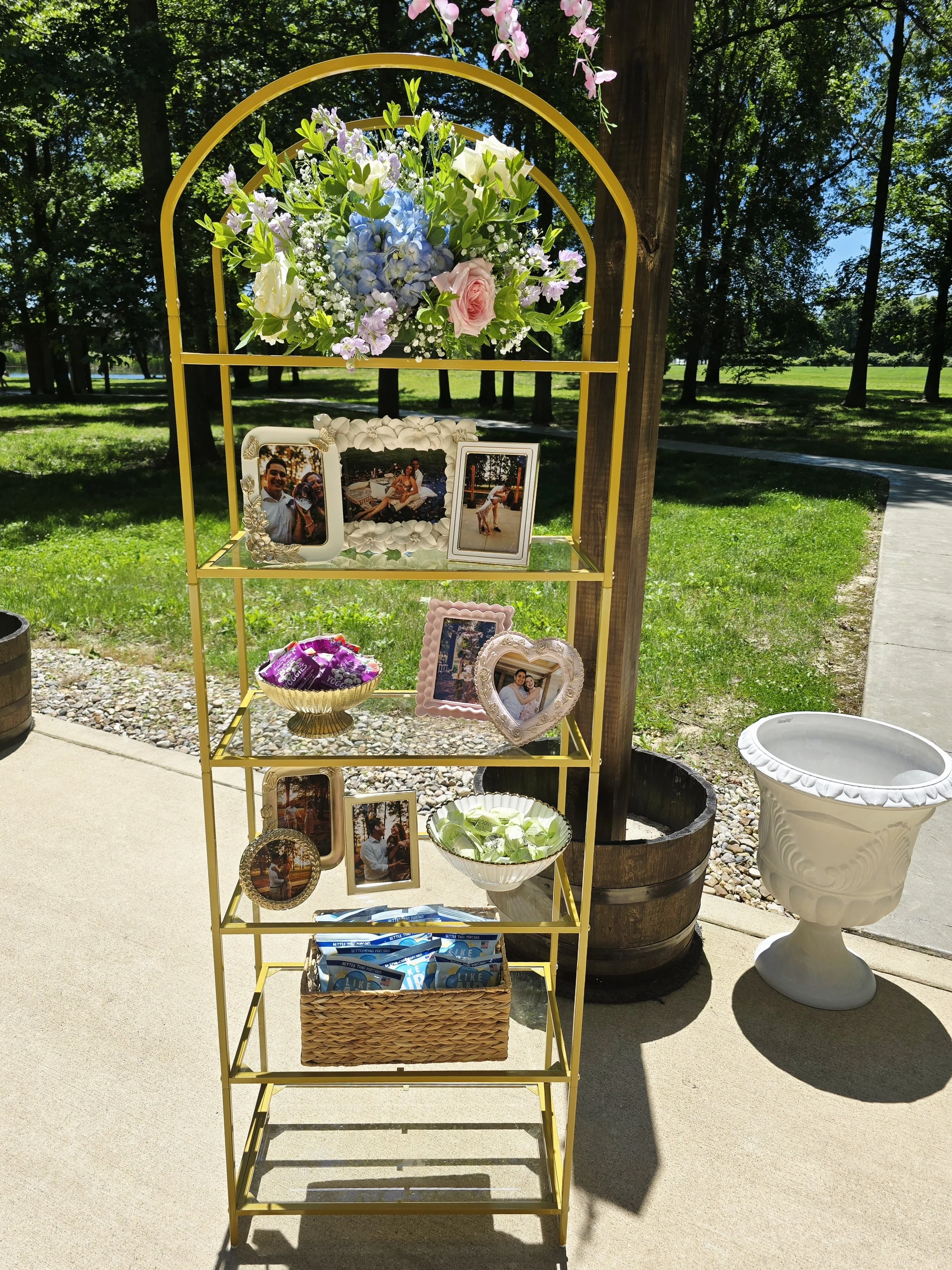 Gold & Glass Bookcase