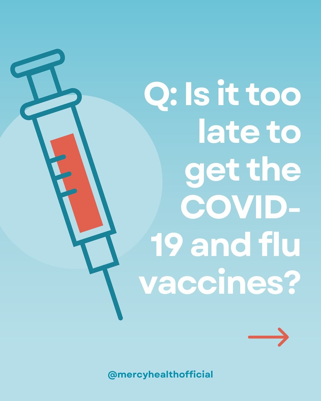 It is not too late to get the flu and COVID-19 vaccine! Getting vaccinated is the best way to protect yourself from the flu and COVID-19 (CDC). Call or visit your local Mercy Pharmacy Group location to schedule your vaccines today @mercy.pharmacy.gro