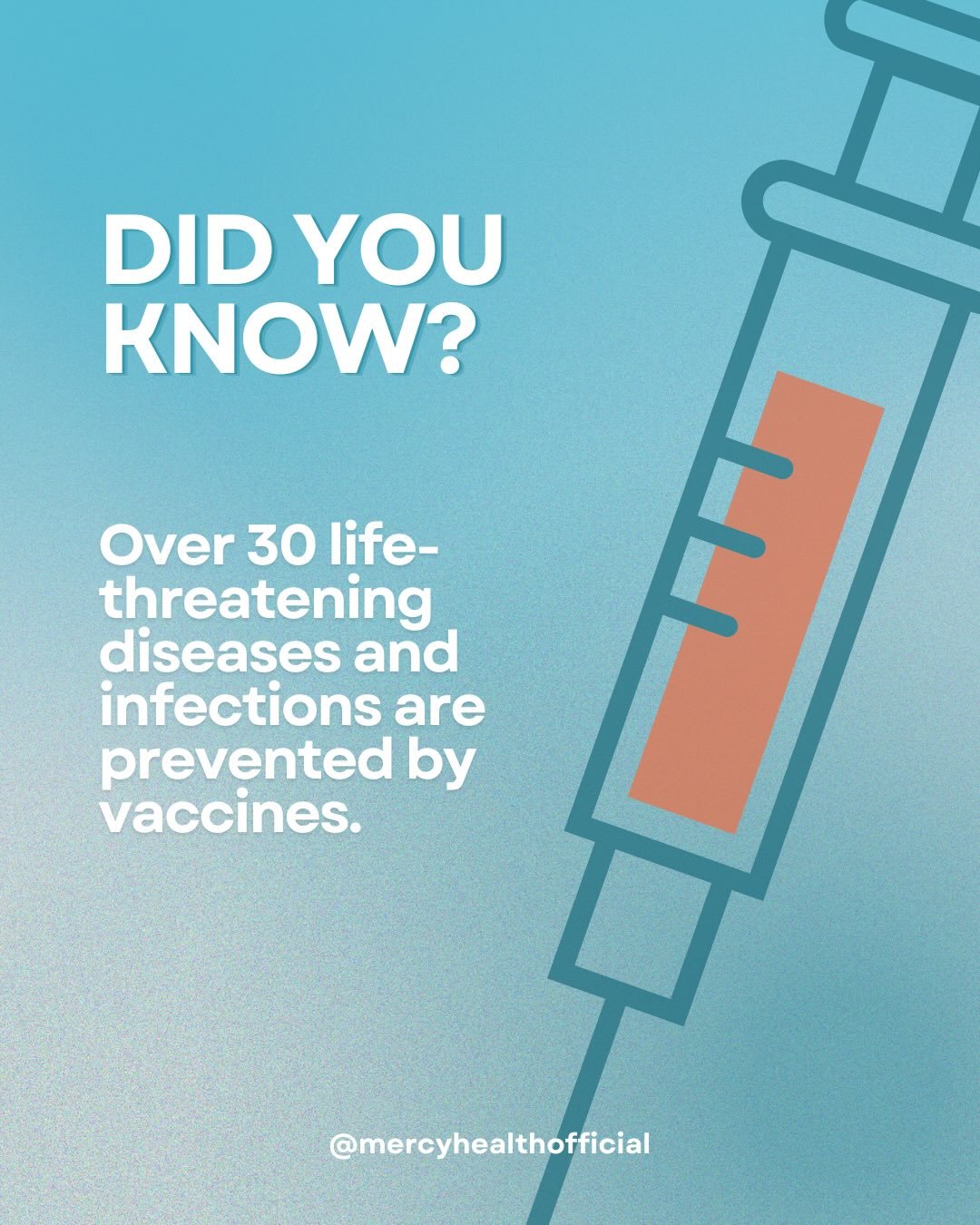Over 30 life-threatening diseases and infections are prevented by vaccines (WHO).

It&rsquo;s World Immunization Week! This year&rsquo;s theme is &ldquo;For every generation, vaccines work,&rdquo; aiming to promote how vaccines have safely protected 